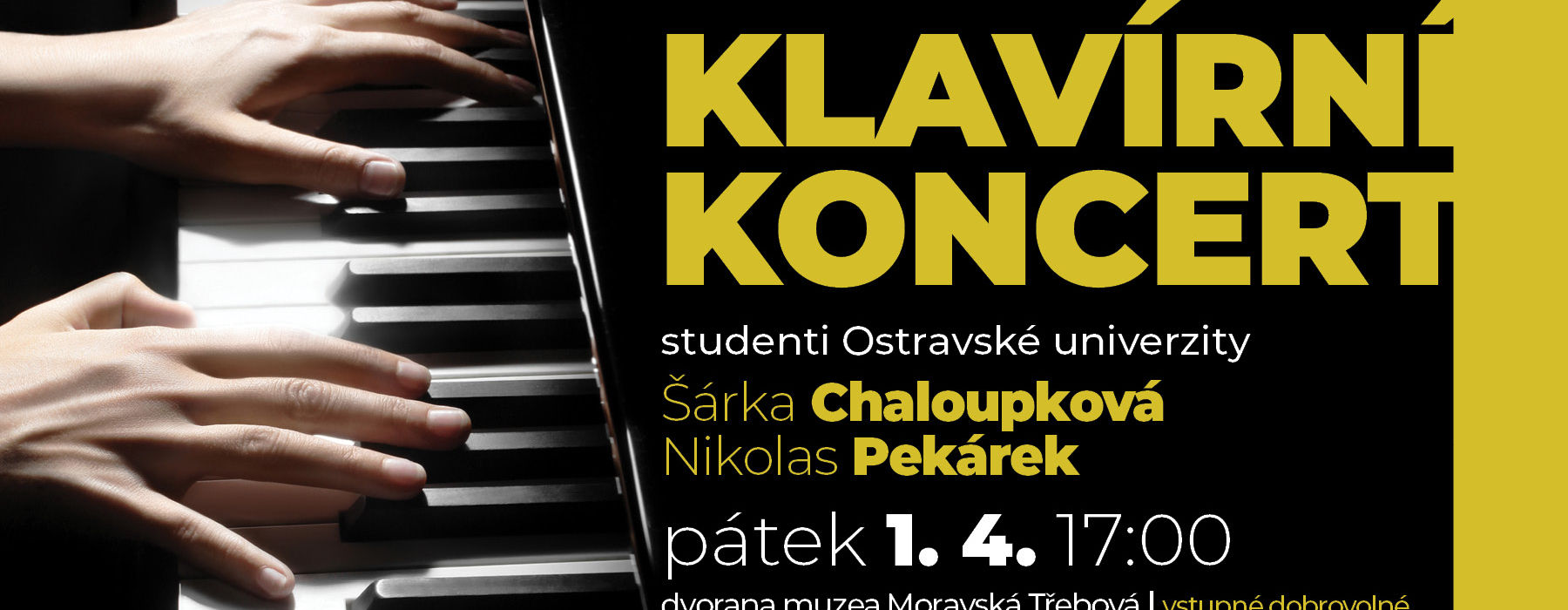 KLAVÍRNÍ KONCERT Šárky Chaloupkové a Nikolase Pekárka